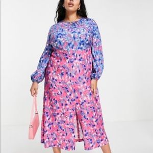 CLOSET LONDON (ASOS) Two-Tone mid-maxi dress | SIZE 20